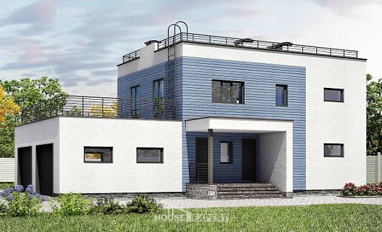 180-012-Л Проект двухэтажного дома и гаражом, уютный дом из кирпича Саранск | Проекты домов от House Expert