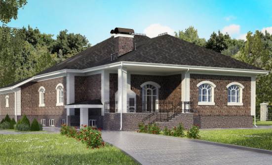490-001-П Проект трехэтажного дома с мансардным этажом, гараж, красивый дом из кирпича Саранск | Проекты домов от House Expert