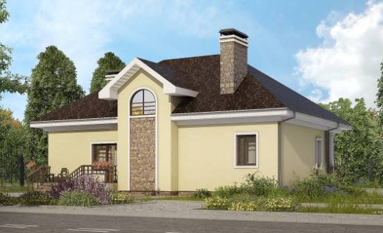150-008-Л Проект двухэтажного дома с мансардой, недорогой дом из блока Рузаевка | Проекты домов от House Expert