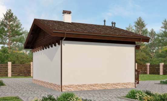 040-003-П Проект бани из твинблока Ковылкино | Проекты одноэтажных домов от House Expert