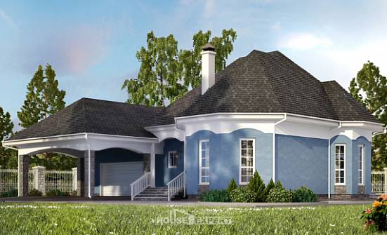 180-007-Л Проект двухэтажного дома с мансардой и гаражом, бюджетный загородный дом из пеноблока Саранск | Проекты домов от House Expert