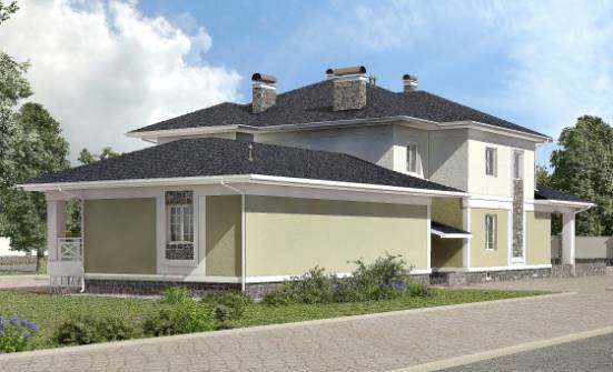 620-001-Л Проект трехэтажного дома и гаражом, современный коттедж из керамзитобетонных блоков Саранск | Проекты домов от House Expert