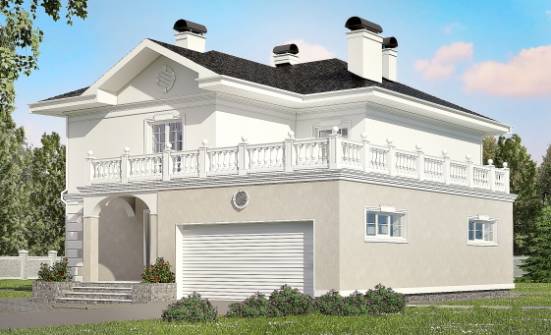 340-002-П Проект двухэтажного дома, гараж, огромный загородный дом из кирпича Ковылкино | Проекты домов от House Expert