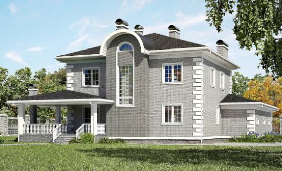 245-004-Л Проект двухэтажного дома и гаражом, современный загородный дом из кирпича Саранск | Проекты домов от House Expert