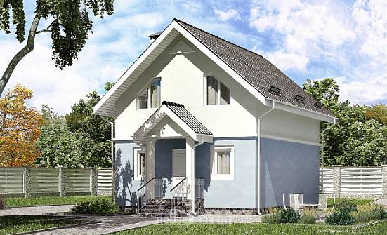095-002-П Проект двухэтажного дома мансардой, классический домик из бризолита Ковылкино | Проекты домов от House Expert