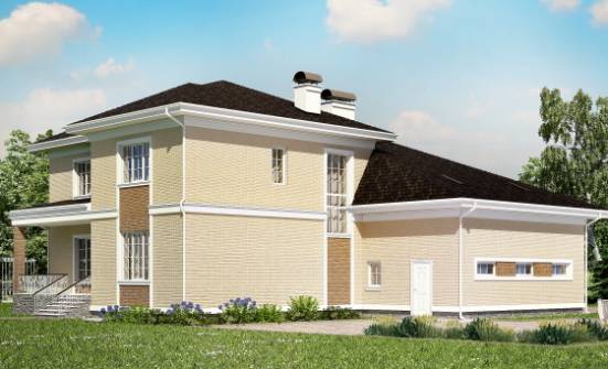 335-001-Л Проект двухэтажного дома, гараж, классический дом из кирпича Рузаевка | Проекты домов от House Expert