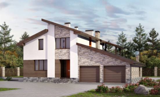240-004-П Проект двухэтажного дома мансардный этаж, гараж, красивый домик из газосиликатных блоков Саранск | Проекты домов от House Expert