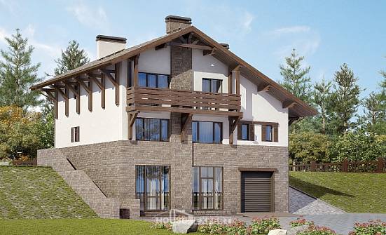 305-002-П Проект трехэтажного дома с мансардой, большой домик из кирпича Рузаевка | Проекты домов от House Expert