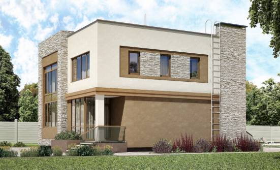 185-001-П Проект двухэтажного дома, простой загородный дом из керамзитобетонных блоков Ковылкино | Проекты домов от House Expert