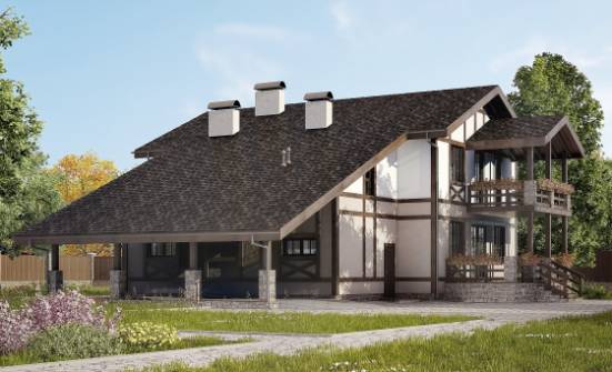 250-002-П Проект двухэтажного дома с мансардным этажом и гаражом, классический домик из кирпича Рузаевка | Проекты домов от House Expert