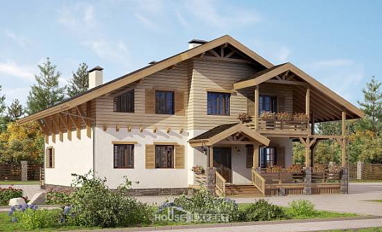 260-001-Л Проект двухэтажного дома мансардой, классический коттедж из кирпича Саранск | Проекты домов от House Expert