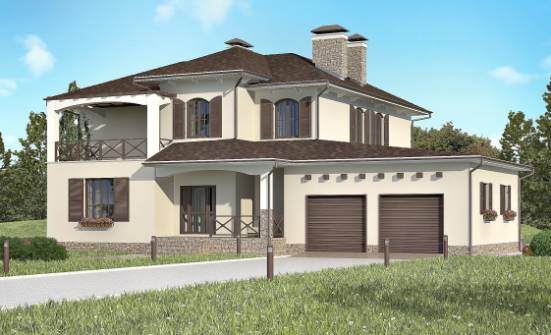 285-002-П Проект двухэтажного дома и гаражом, большой домик из кирпича Рузаевка | Проекты домов от House Expert