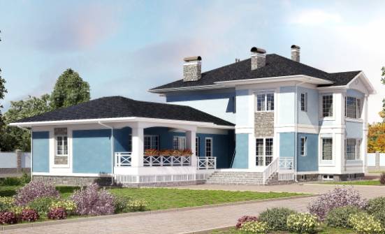 620-001-П Проект трехэтажного дома, гараж, большой дом из поризованных блоков Ковылкино | Проекты домов от House Expert