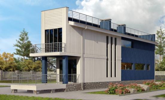 100-003-П Проект двухэтажного дома, скромный загородный дом из керамзитобетонных блоков Рузаевка | Проекты домов от House Expert