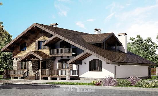 320-002-П Проект двухэтажного дома мансардой, современный загородный дом из кирпича Рузаевка | Проекты домов от House Expert