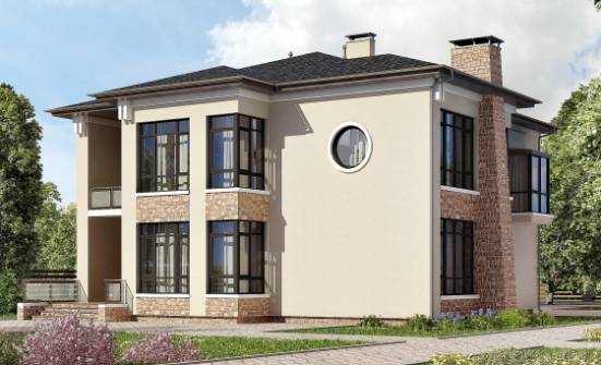300-005-Л Проект двухэтажного дома, огромный коттедж из кирпича Ковылкино | Проекты домов от House Expert
