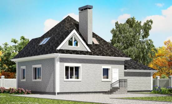 135-001-Л Проект двухэтажного дома мансардный этаж и гаражом, доступный дом из кирпича Саранск | Проекты домов от House Expert
