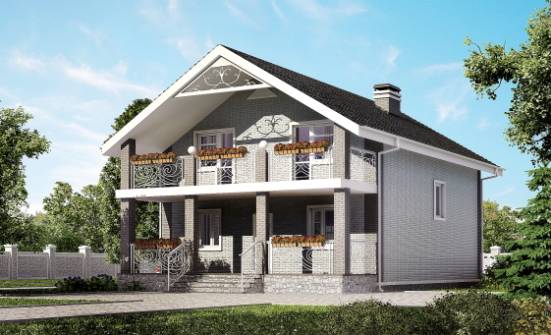 150-007-П Проект двухэтажного дома с мансардой, экономичный дом из теплоблока Рузаевка | Проекты домов от House Expert
