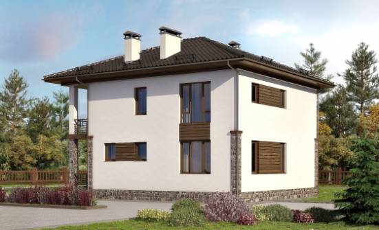 170-005-П Проект двухэтажного дома, красивый дом из арболита Саранск | Проекты домов от House Expert