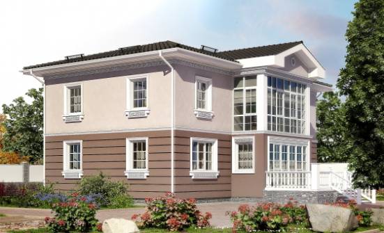 210-005-П Проект двухэтажного дома, уютный дом из бризолита Ковылкино | Проекты домов от House Expert