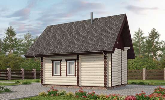 035-001-Л Проект бани из бревен Ковылкино | Проекты одноэтажных домов от House Expert
