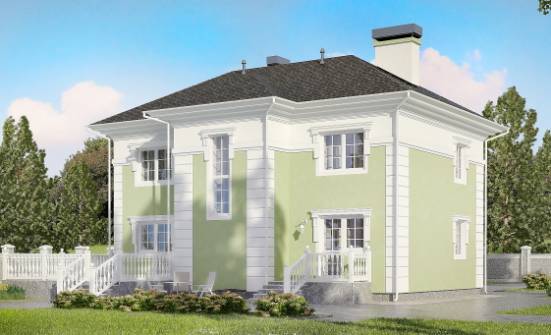 155-005-П Проект двухэтажного дома, бюджетный дом из газобетона Ковылкино | Проекты домов от House Expert