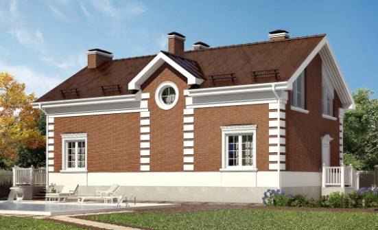160-009-П Проект двухэтажного дома мансардой, современный дом из бризолита Саранск | Проекты домов от House Expert