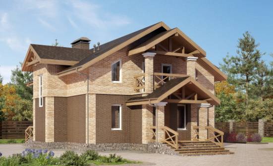 160-014-П Проект двухэтажного дома, компактный коттедж из поризованных блоков Ковылкино | Проекты домов от House Expert