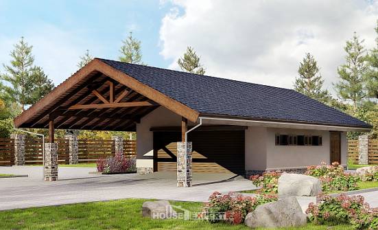 060-005-П Проект гаража из кирпича Ковылкино | Проекты домов от House Expert