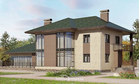305-003-П Проект двухэтажного дома, большой дом из арболита Рузаевка | Проекты домов от House Expert