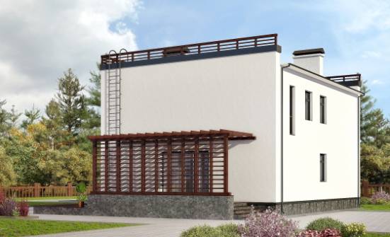 215-002-П Проект двухэтажного дома, уютный загородный дом из поризованных блоков Рузаевка | Проекты домов от House Expert