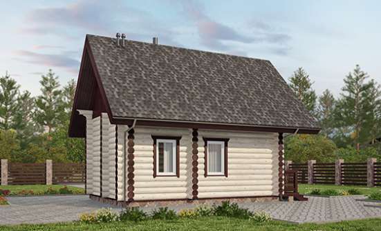 035-001-Л Проект бани из бревен Ковылкино | Проекты одноэтажных домов от House Expert