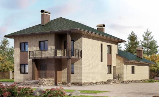 305-003-П Проект двухэтажного дома, большой дом из арболита Рузаевка | Проекты домов от House Expert