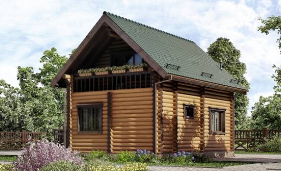 080-003-П Проект двухэтажного дома с мансардой, недорогой домик из дерева Рузаевка | Проекты домов от House Expert