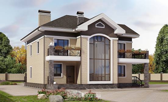 200-006-П Проект двухэтажного дома, просторный загородный дом из кирпича Рузаевка | Проекты домов от House Expert