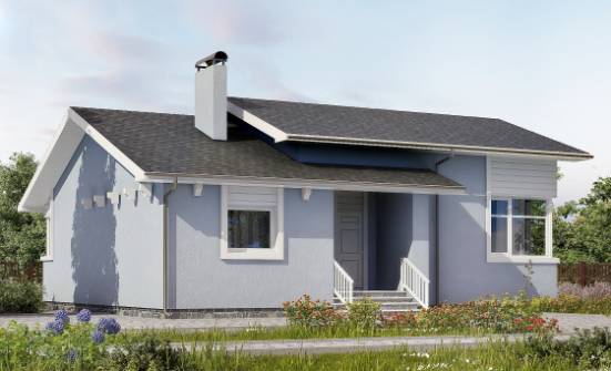 110-003-Л Проект одноэтажного дома, компактный загородный дом из газобетона Рузаевка | Проекты домов от House Expert