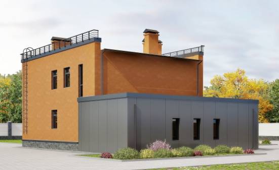 260-002-Л Проект двухэтажного дома и гаражом, классический коттедж из газобетона Ковылкино | Проекты домов от House Expert