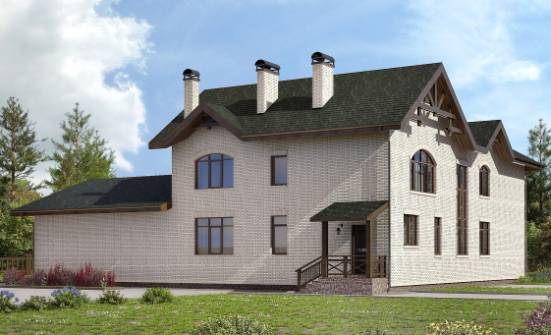 340-004-Л Проект двухэтажного дома, большой загородный дом из твинблока Саранск | Проекты домов от House Expert