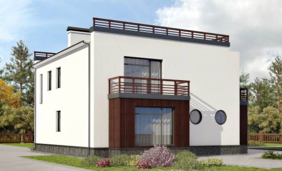 215-002-П Проект двухэтажного дома, уютный загородный дом из поризованных блоков Рузаевка | Проекты домов от House Expert
