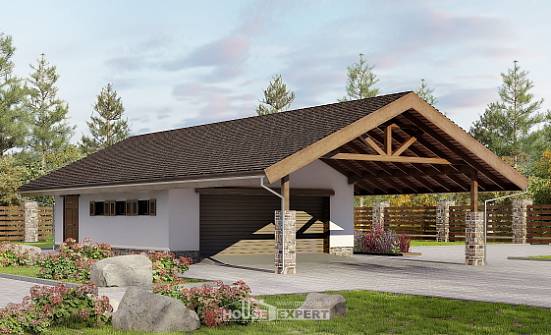 060-005-Л Проект гаража из кирпича Ковылкино | Проекты домов от House Expert