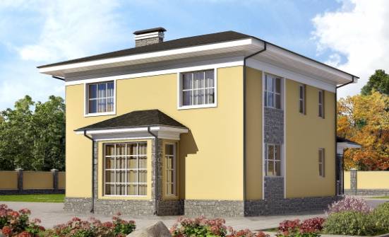 155-011-Л Проект двухэтажного дома, компактный дом из газосиликатных блоков Ковылкино | Проекты домов от House Expert