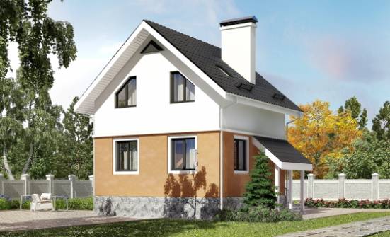 100-005-Л Проект трехэтажного дома мансардный этаж, уютный коттедж из арболита Саранск | Проекты домов от House Expert