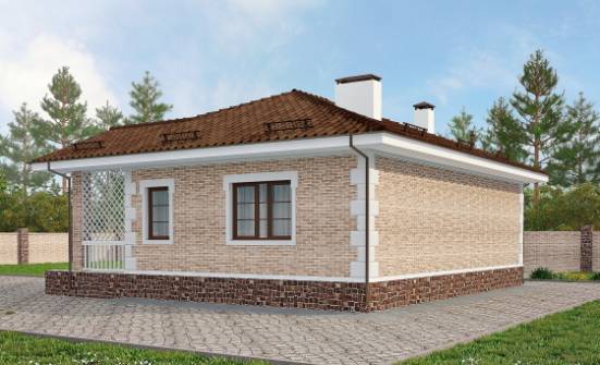 065-002-П Проект бани из кирпича Рузаевка | Проекты одноэтажных домов от House Expert