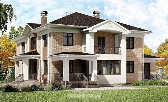 520-001-П Проект трехэтажного дома, красивый коттедж из пеноблока Ковылкино | Проекты домов от House Expert