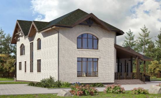 340-004-Л Проект двухэтажного дома, большой загородный дом из твинблока Саранск | Проекты домов от House Expert