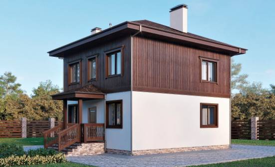 100-006-Л Проект двухэтажного дома, уютный дом из газобетона Саранск | Проекты домов от House Expert