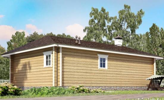 095-001-Л Проект одноэтажного дома, экономичный домик из дерева, Ковылкино