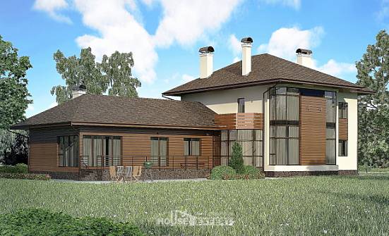300-001-П Проект двухэтажного дома, красивый домик из кирпича, Саранск