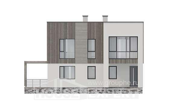 150-017-П Проект двухэтажного дома, экономичный загородный дом из бризолита, Саранск