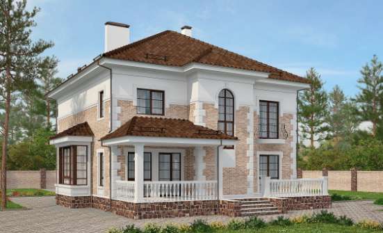 220-008-П Проект двухэтажного дома, современный дом из кирпича, Рузаевка